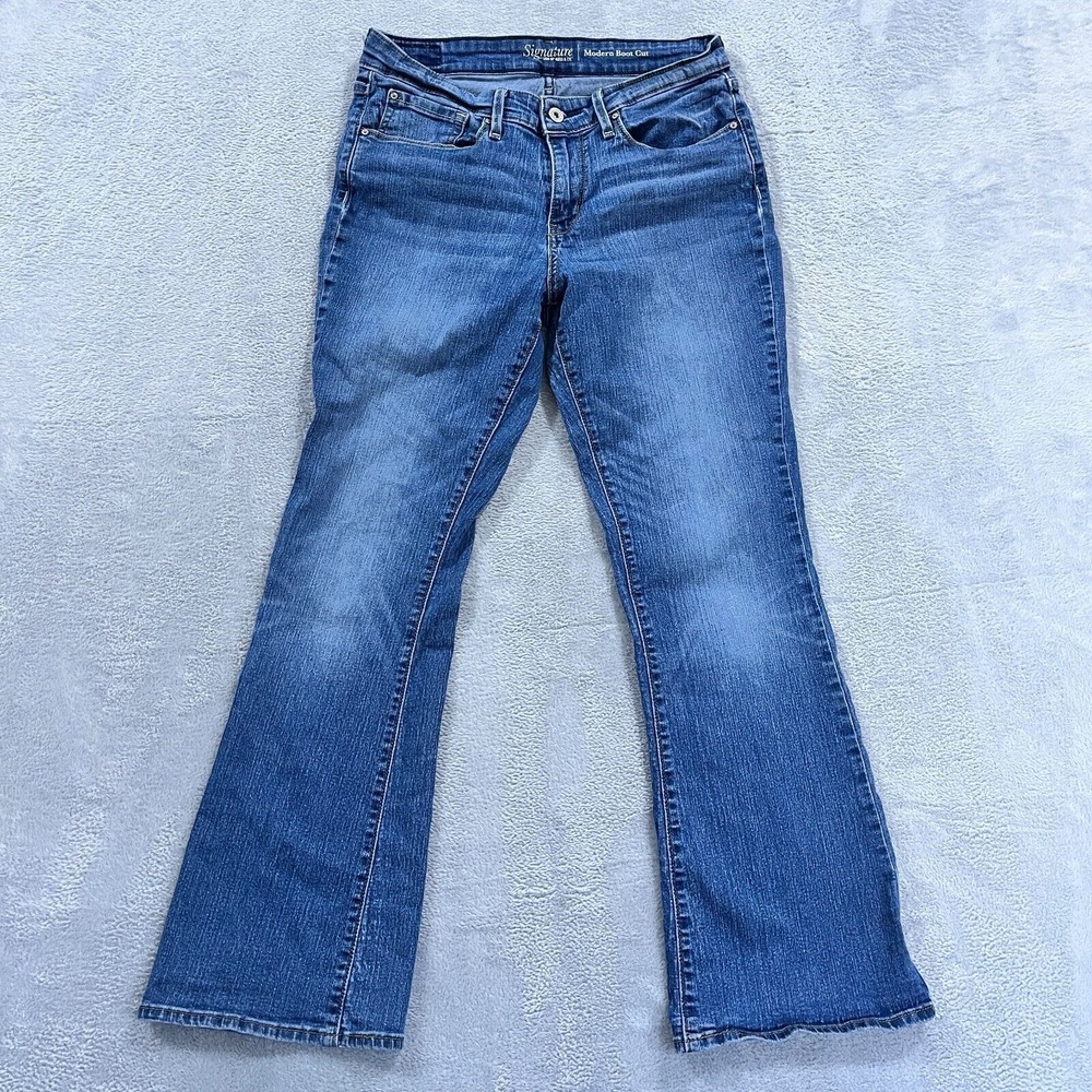 Signature Levi Strauss Jeans Womens 29x28 Modern Bootcut Blue Denim